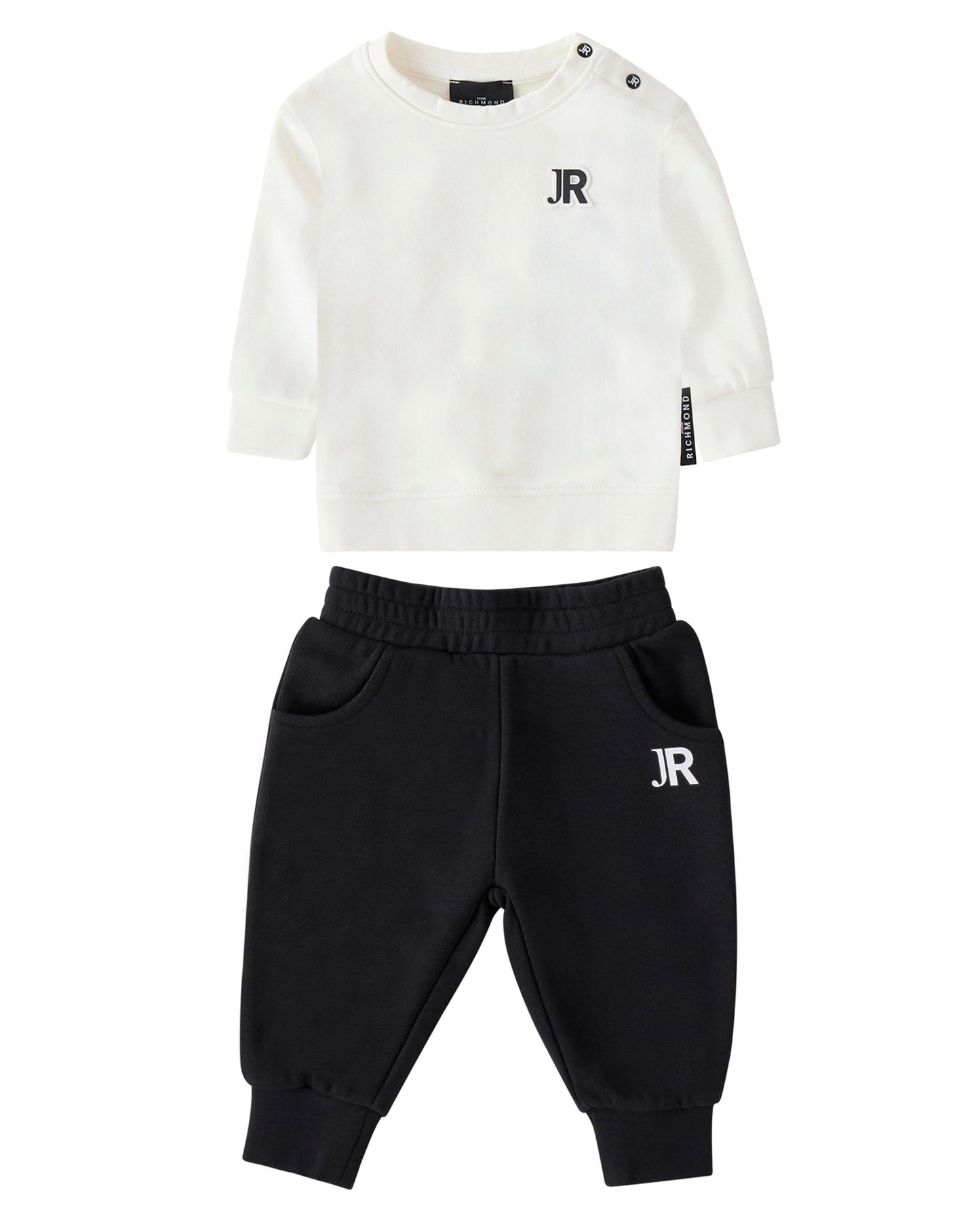 JOHN RICHMOND IVORY LOGO SWEATSHIRT SET