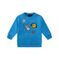 JOHN RICHMOND ELECTRIC BLUE EMOJI PRINT SWEATSHIRT