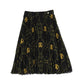 ROBERTO CAVALLI BLACK BAROQUE PRINT SKIRT