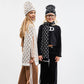 TWINSET BLACK/WHITE LOGO PRINT SCARF