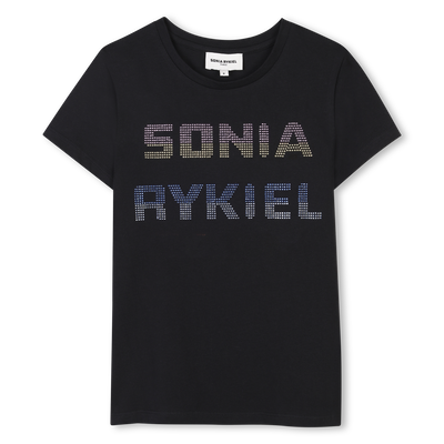 SONIA RYKIEL BLACK COLORED LOGO T-SHIRT