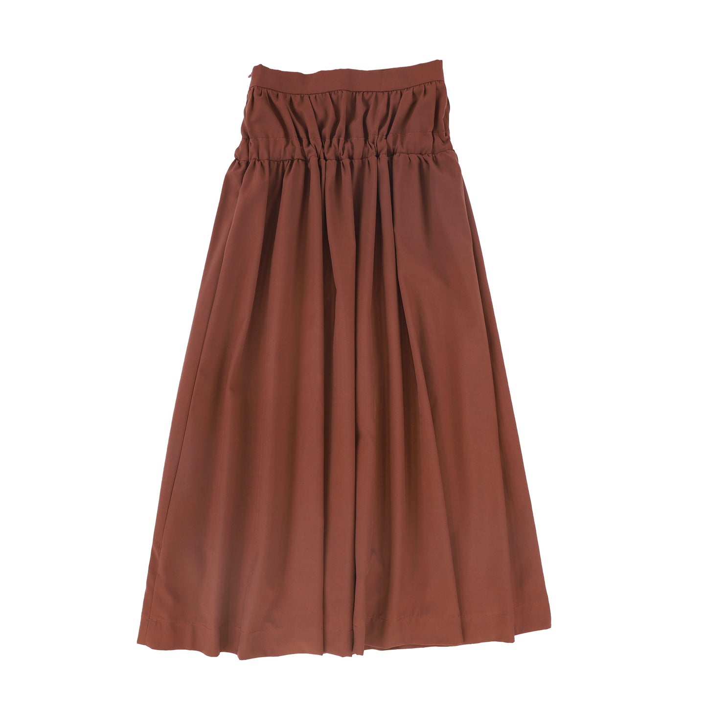 VALENTINA RUST GATHERED TIE MAXI SKIRT