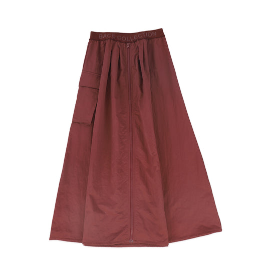 BACE COLLECTION RUST ZIPPER CARGO SKIRT
