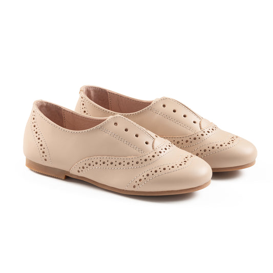 RAYBELLE BEIGE DOTTED DESIGN OXFORD SHOE