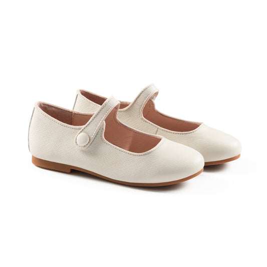 RAYBELLE IVORY TEXTURED MARY JANES