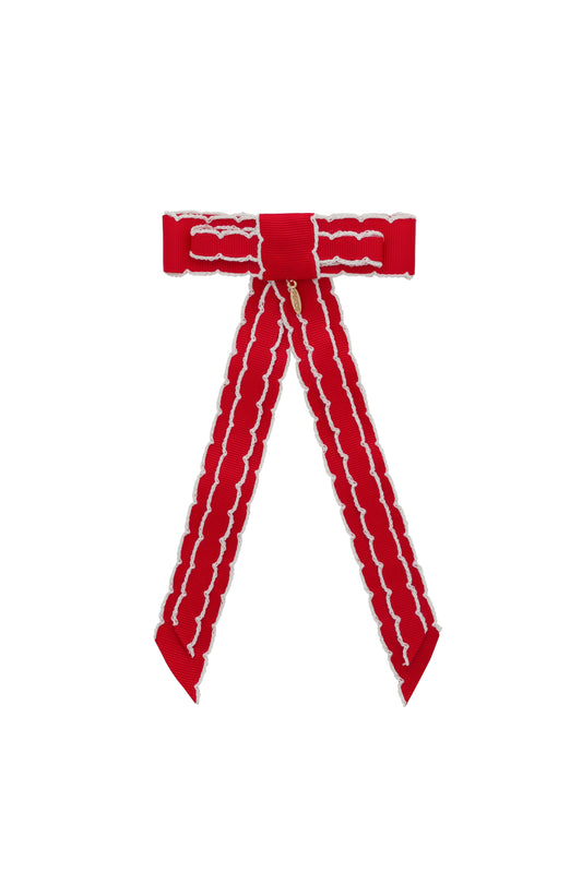 PROJECT 6 RED STITCHED BOW [FINAL SALE]