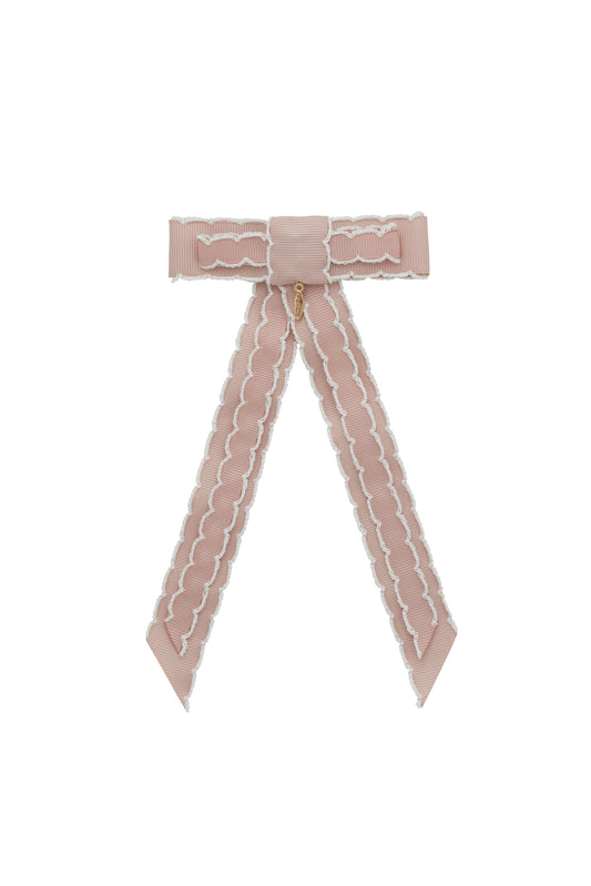 PROJECT 6 PINK STITCHED BOW [FINAL SALE]