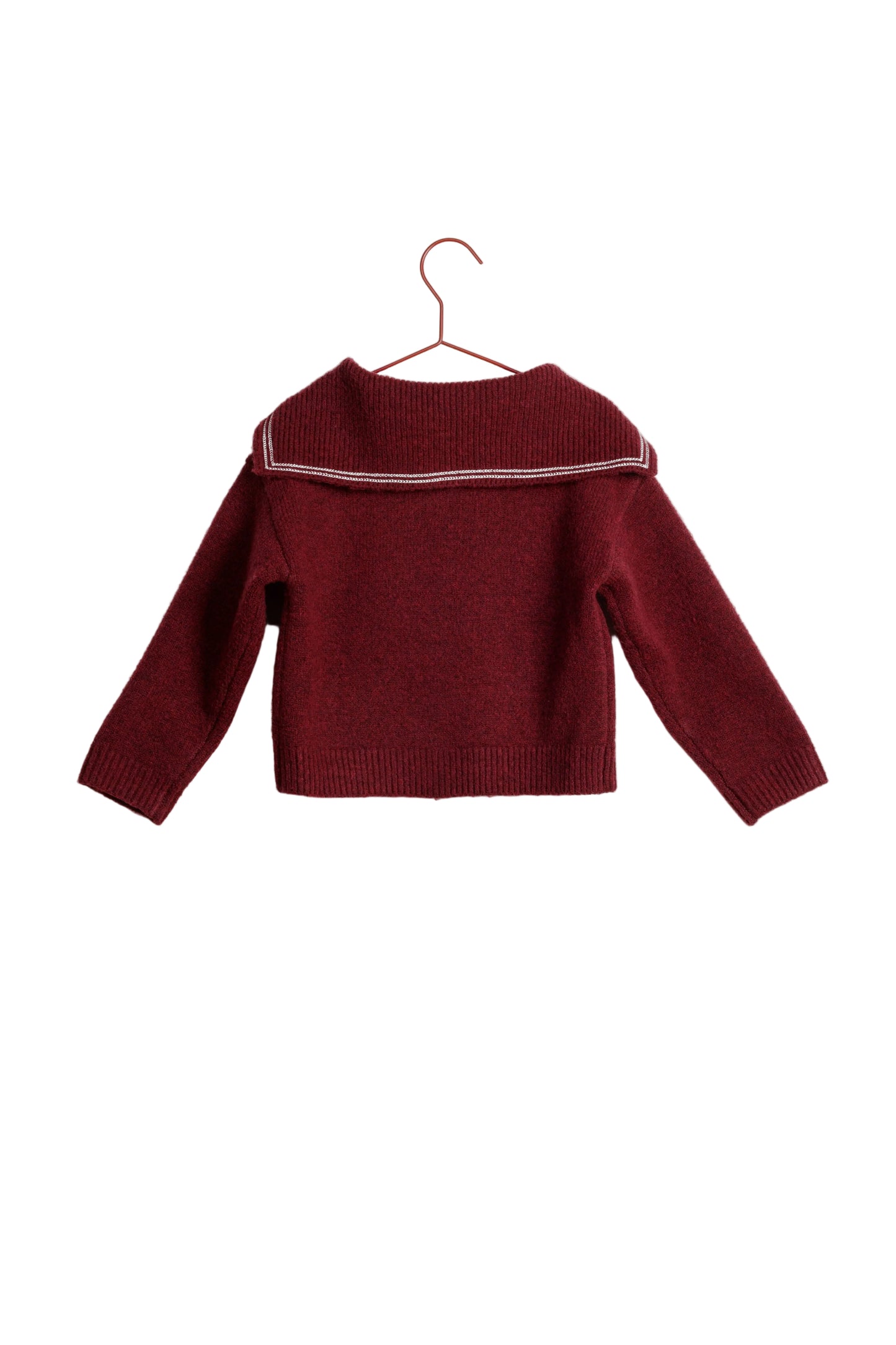 PLEASE MOM RED SAILOR COLLAR KNIT SWEATER