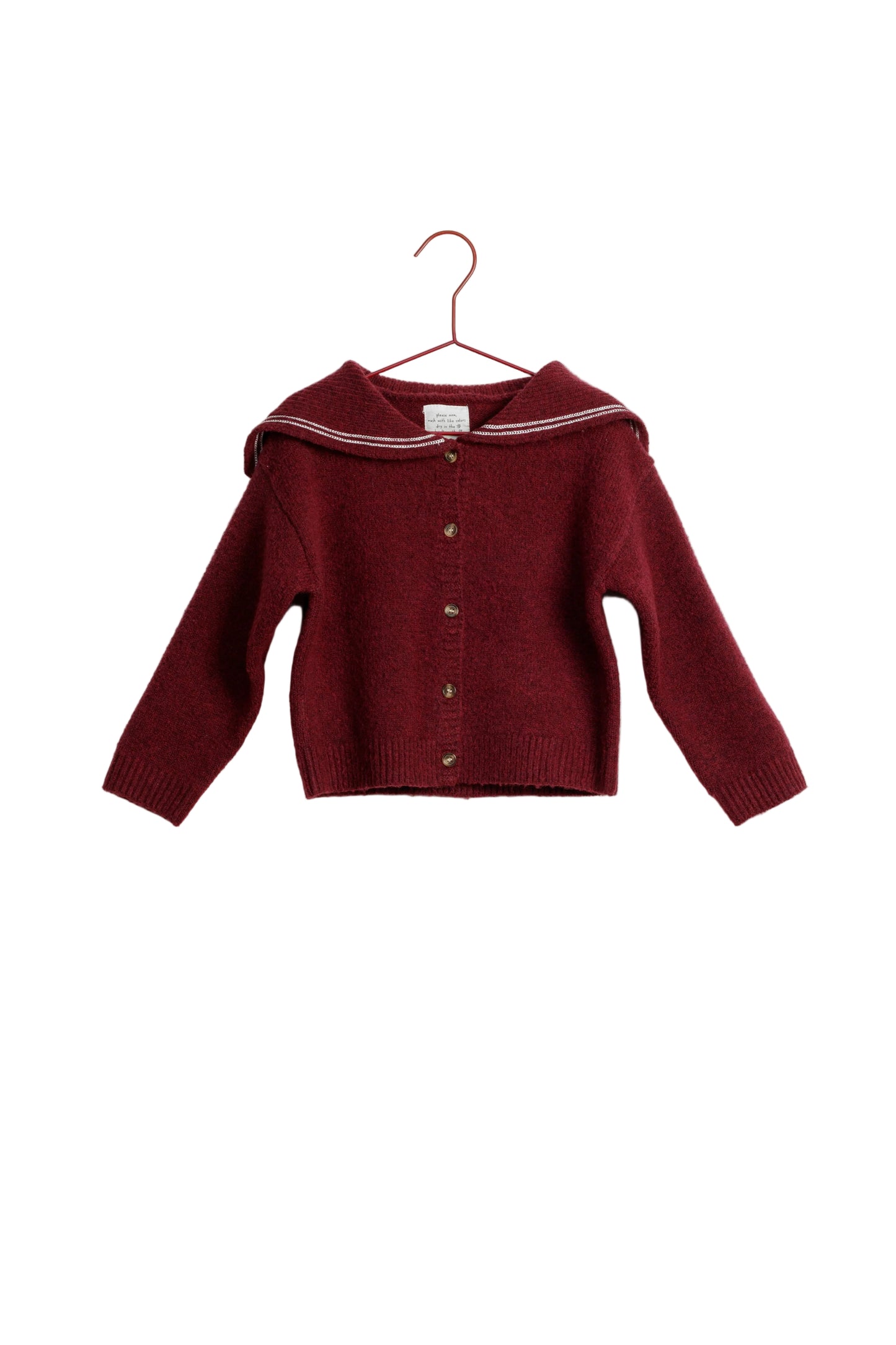 PLEASE MOM RED SAILOR COLLAR KNIT SWEATER