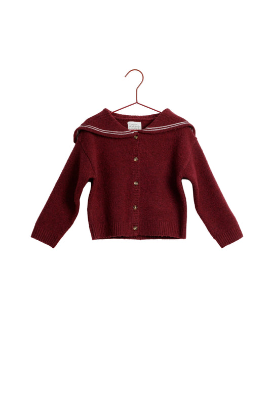 PLEASE MOM RED SAILOR COLLAR KNIT SWEATER