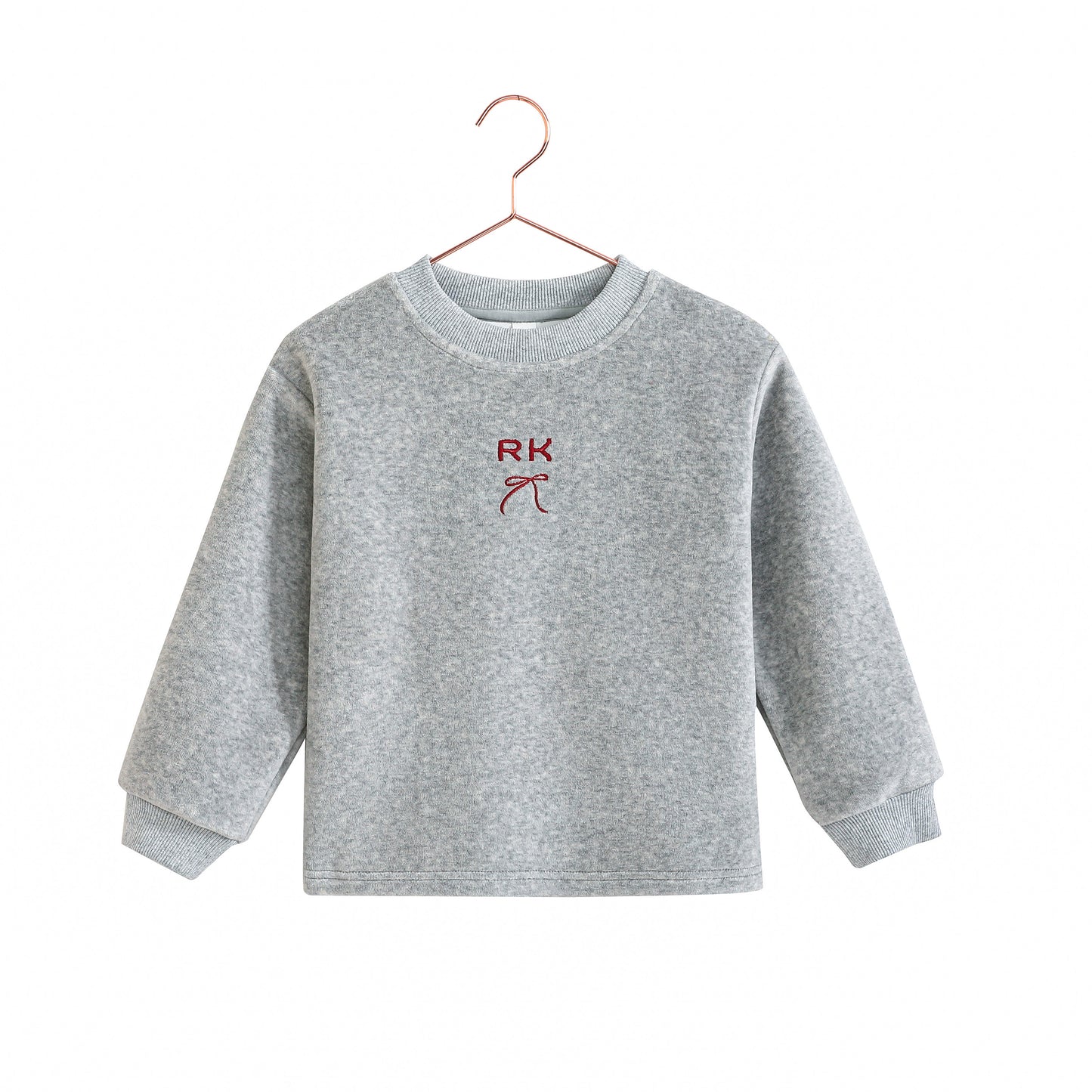 RETRO KID GREY/RED VELOUR LOGO TOP