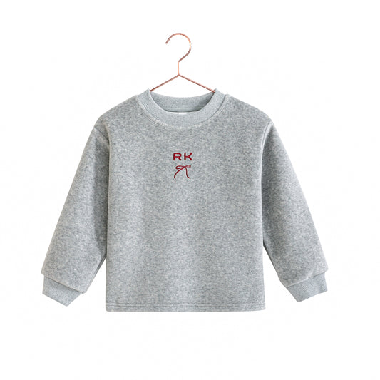 RETRO KID GREY/RED VELOUR LOGO TOP