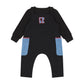 RETRO KID BLACK/RED STITCHED OVERALL