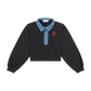 RETRO KID BLACK/RED DENIM COLLAR SWEATSHIRT
