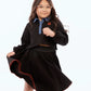 RETRO KID BLACK/RED DENIM COLLAR SWEATSHIRT