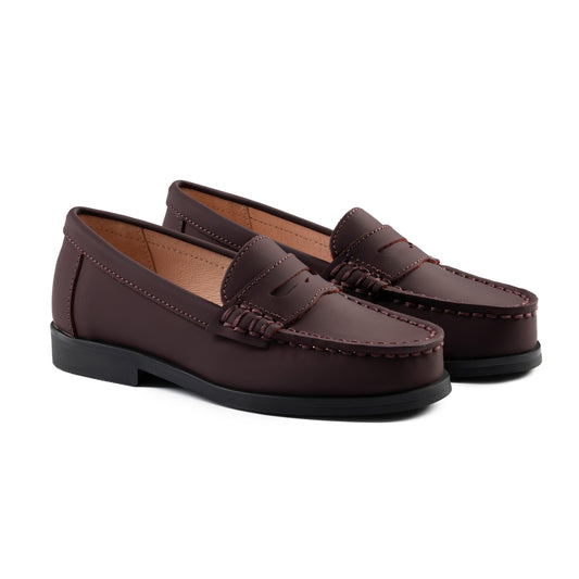 RAYBELLE BURGUNDY CHUNKY PENNY LOAFER