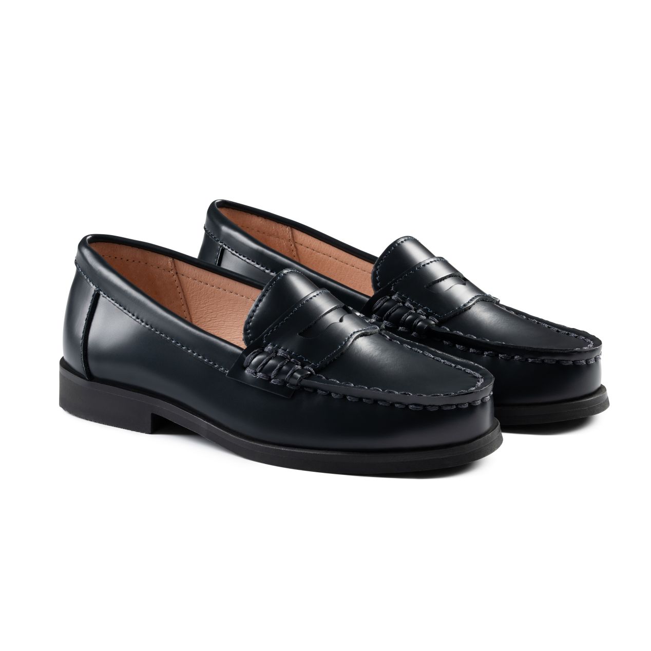 RAYBELLE NAVY PATENT LEATHER CHUNKY LOAFER