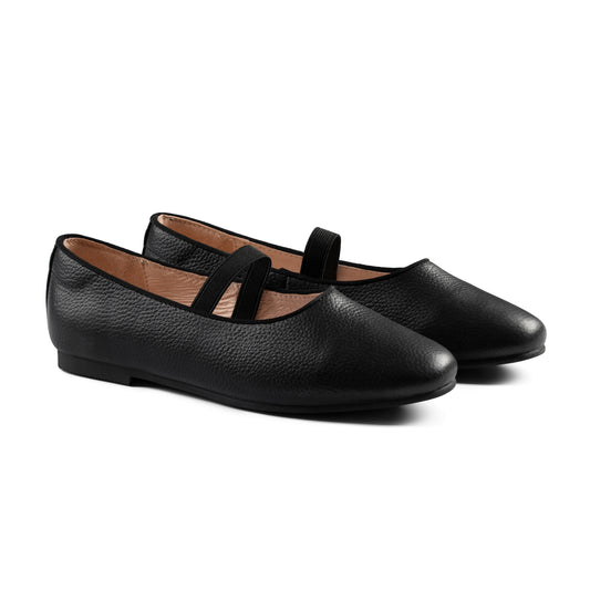 RAYBELLE BLACK LEATHER STRAP SHOE