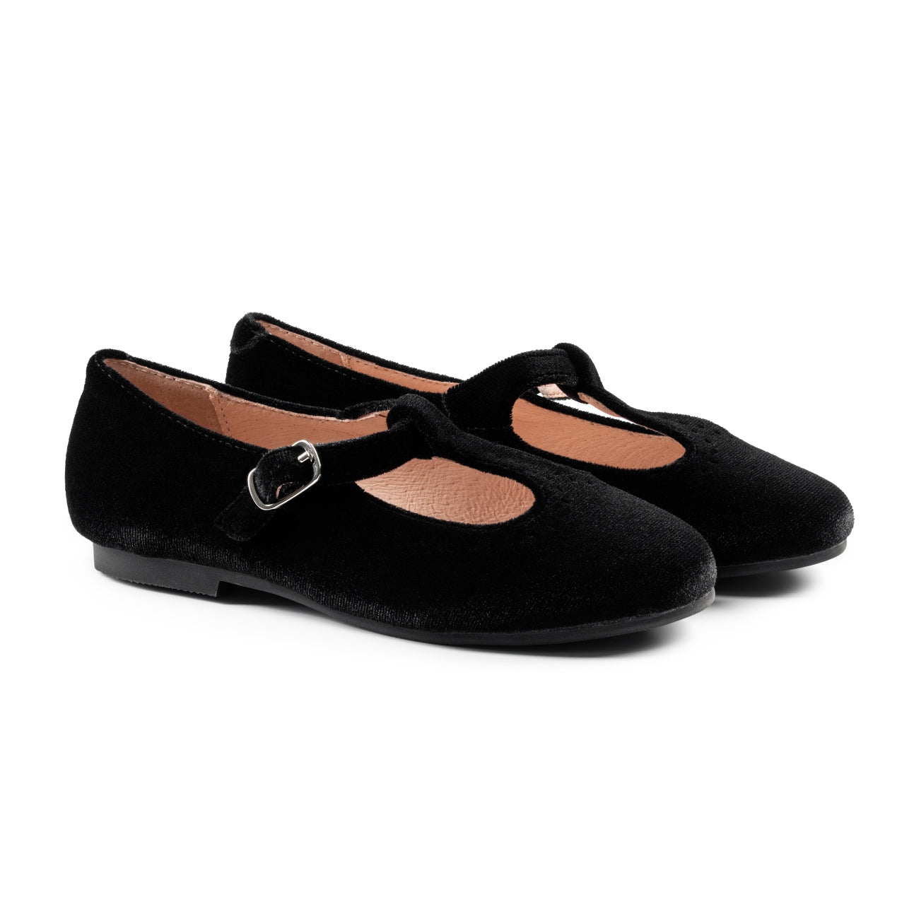 RAYBELLE BLACK VELVET T-STRAP SHOE
