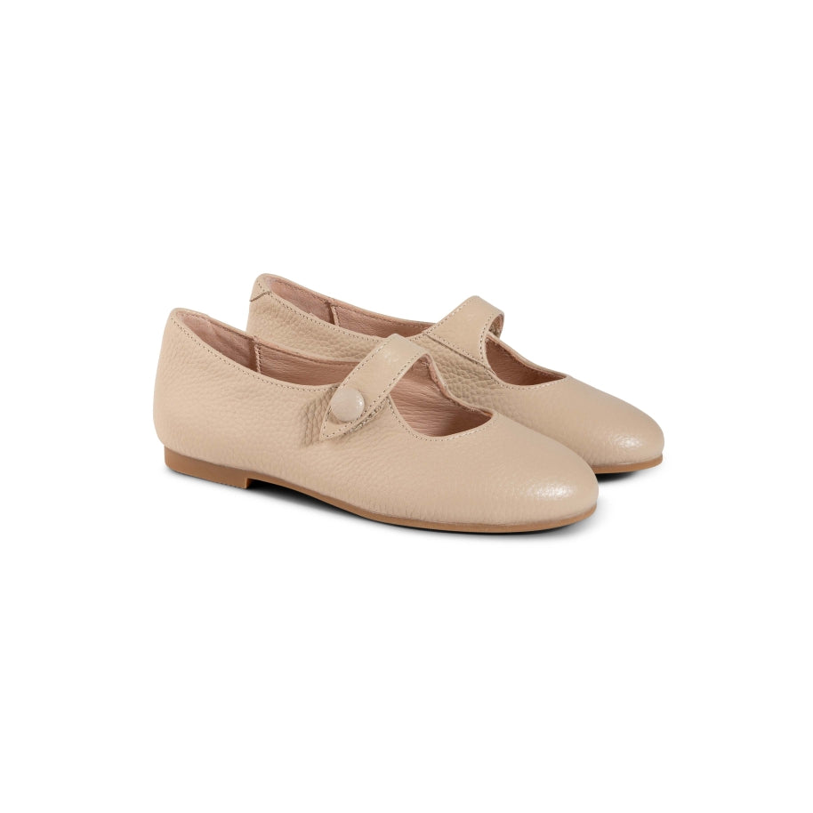 RAYBELLE BEIGE TEXTURED POINTED MARY JANE