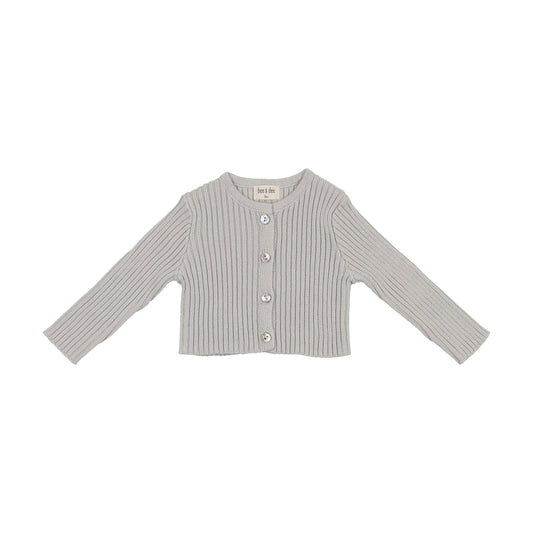 BEE & DEE PALE BLUE RIBBED KNIT CARDIGAN