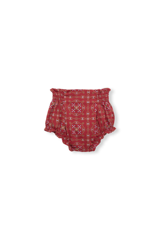 BIRINIT PETIT RED GEOMETRIC FLORAL BLOOMERS