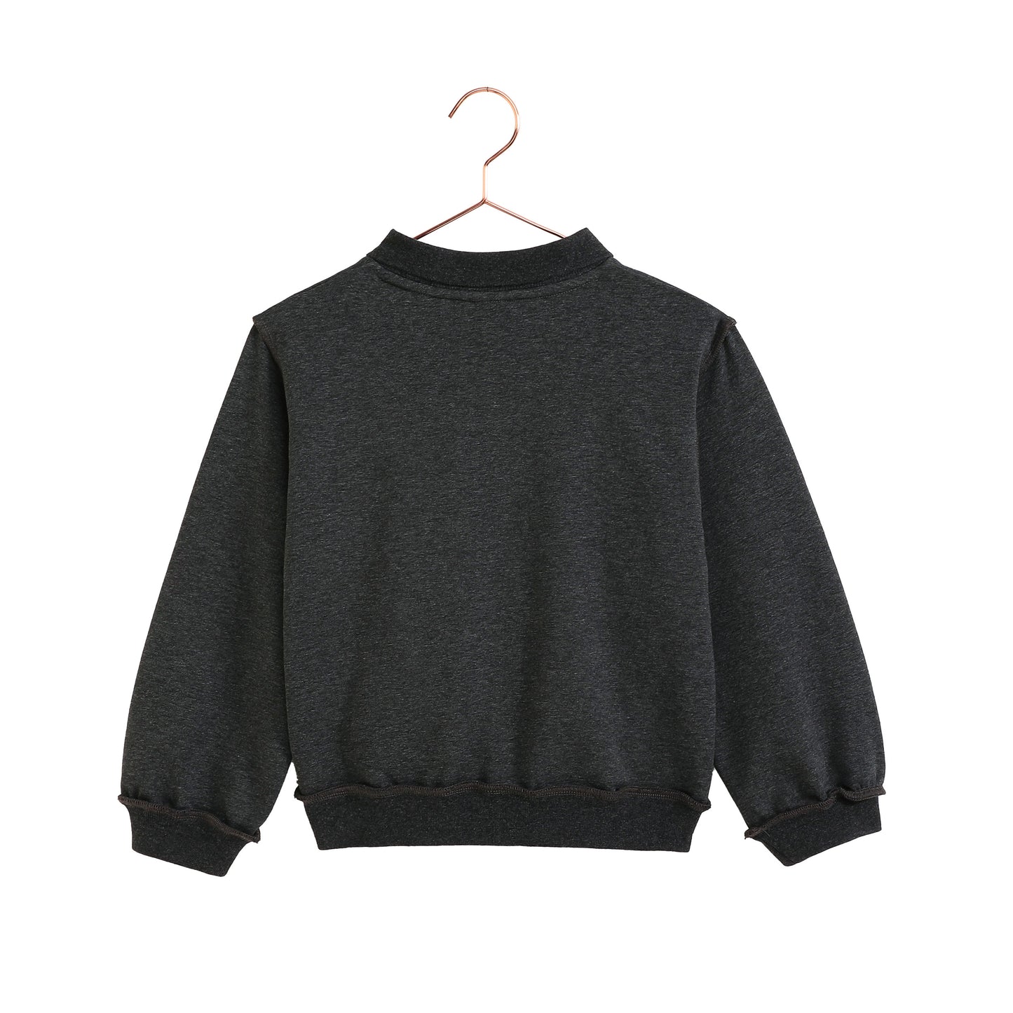 RETRO KID GREY/GREEN COLLAR SWEATSHIRT