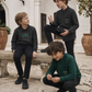 RETRO KID GREY/GREEN COLLAR SWEATSHIRT