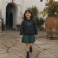RETRO KID GREY/GREEN PLEATED SWEATSHIRT DRESS