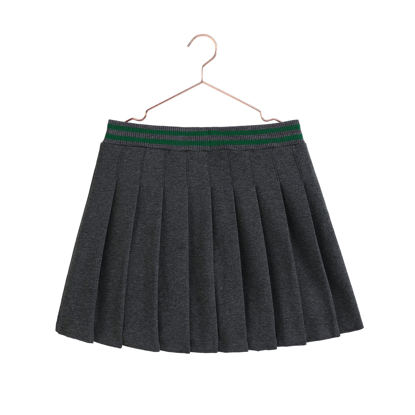 RETRO KID GREY/GREEN PLEATED SWEAT SKIRT