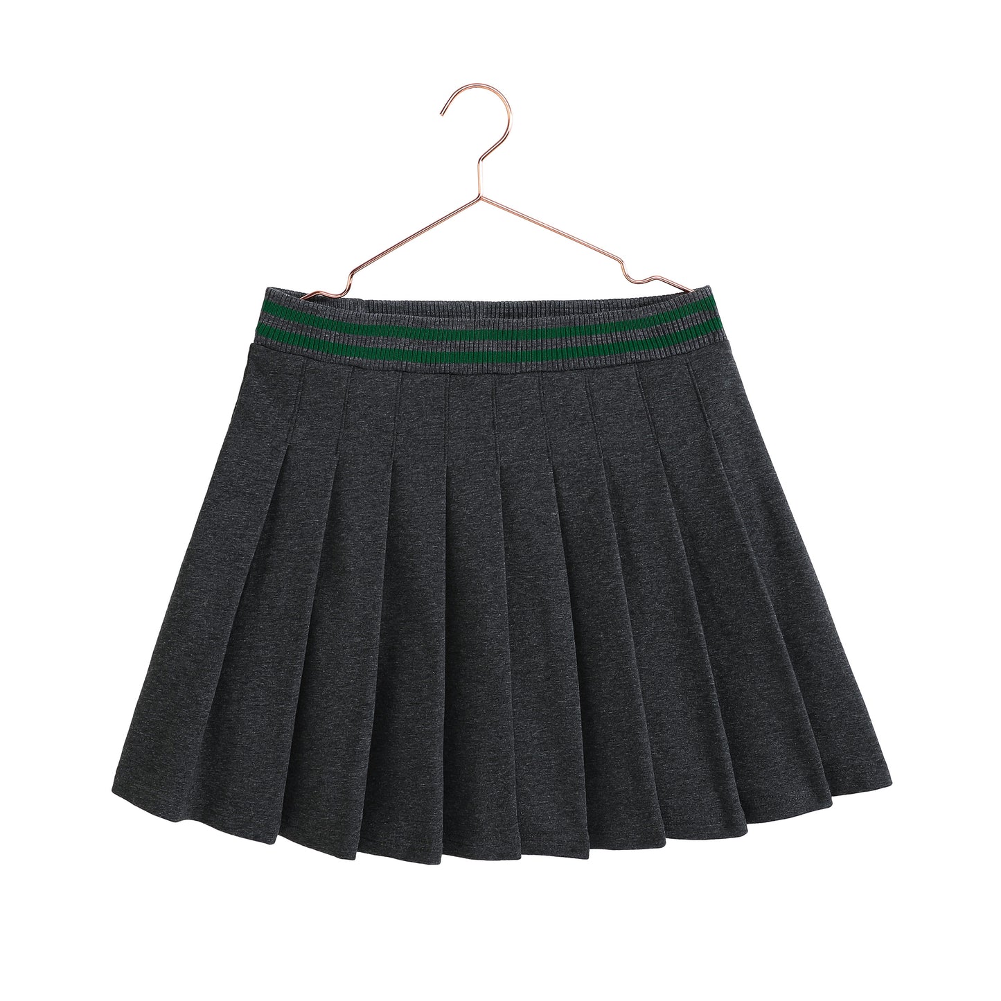 RETRO KID GREY/GREEN PLEATED SWEAT SKIRT