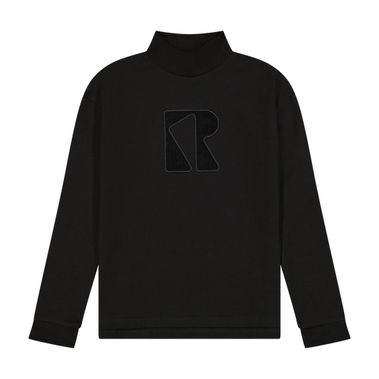 RETRO KID BLACK CORD LOGO TURTLENECK