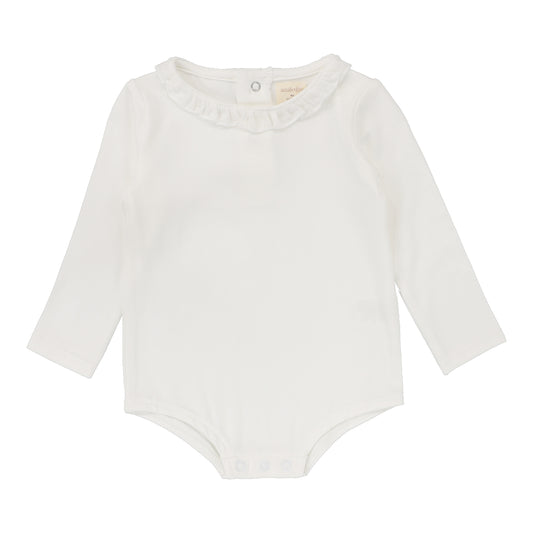 ANALOGIE WINTER WHITE RUFFLE COLLAR ONESIE [FINAL SALE]