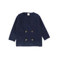 ANALOGIE NAVY DOUBLE BREASTED KNIT BLAZER