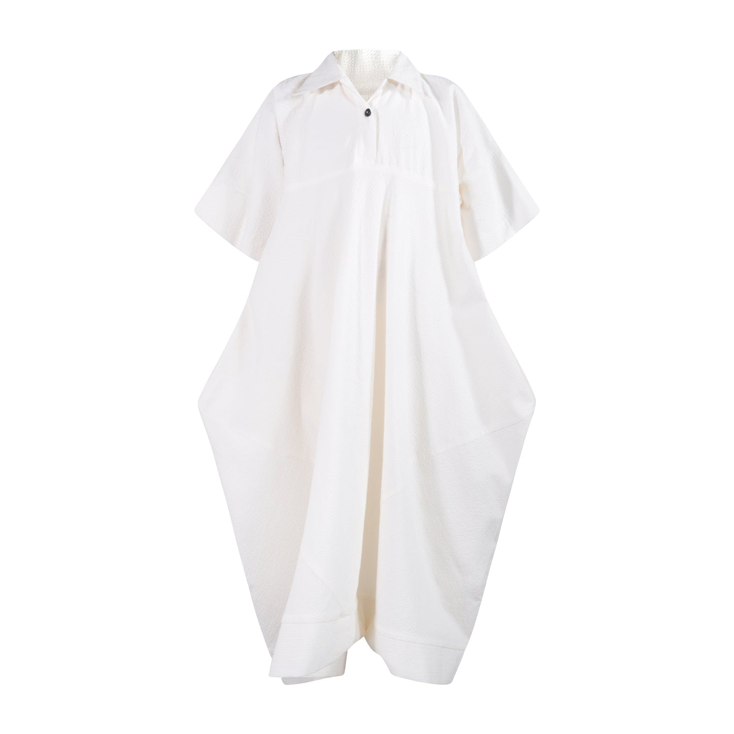 TNTRM WHITE SEERSUCKER SHIRT DRESS [FINAL SALE]