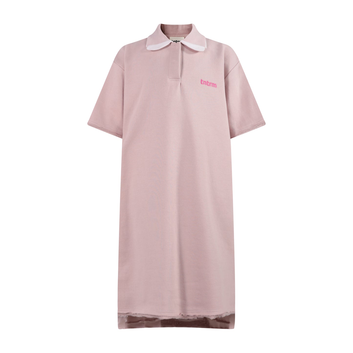 TNTRM PINK CONTRAST MIDI SHIRT DRESS [FINAL SALE]