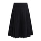 TNTRM BLACK WOVEN PLEAT MIDI SKIRT [FINAL SALE]