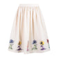 TNTRM BEIGE FLORAL GATHERED MIDI SKIRT