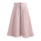 TNTRM PINK CONTRAST TRIM MIDI SKIRT