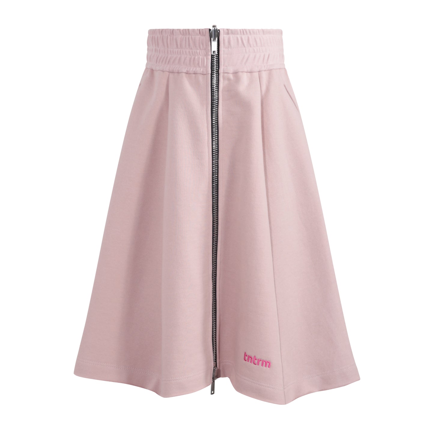 TNTRM PINK CONTRAST TRIM MIDI SKIRT