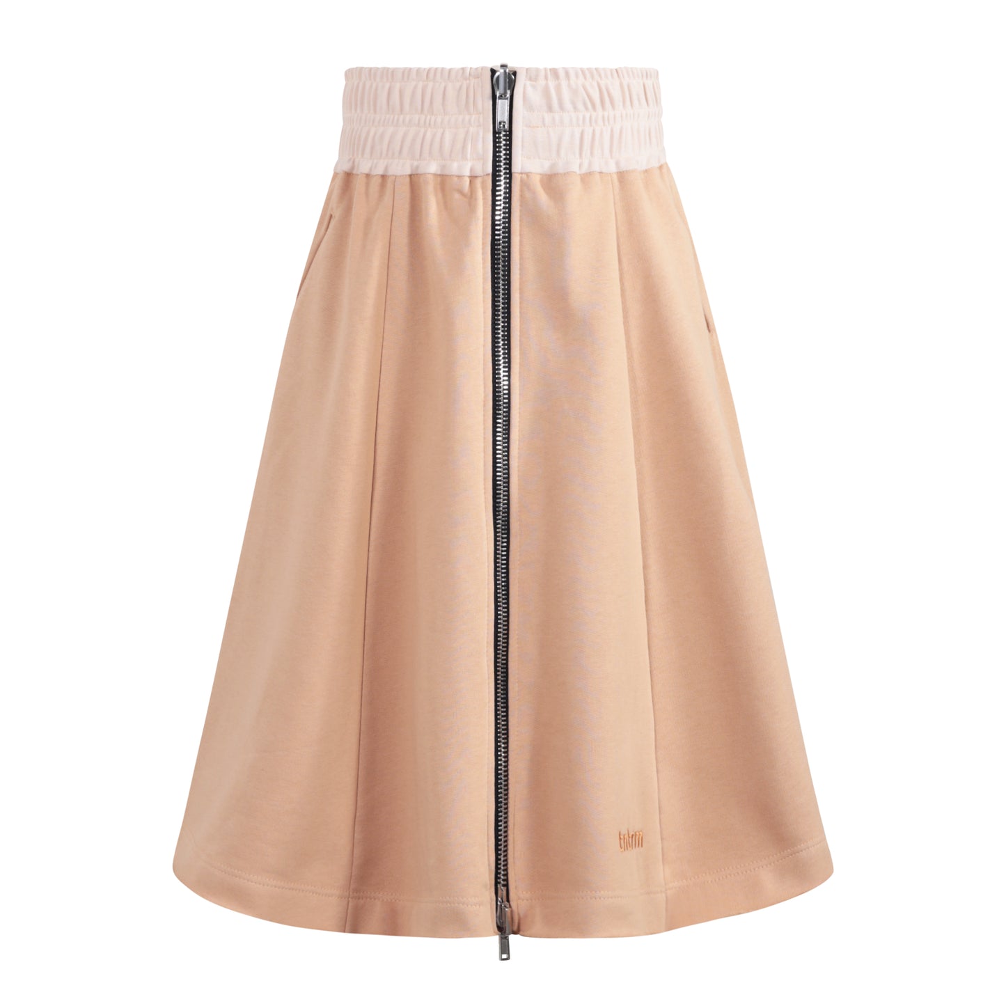 TNTRM TAN CONTRAST TRIM MIDI SKIRT