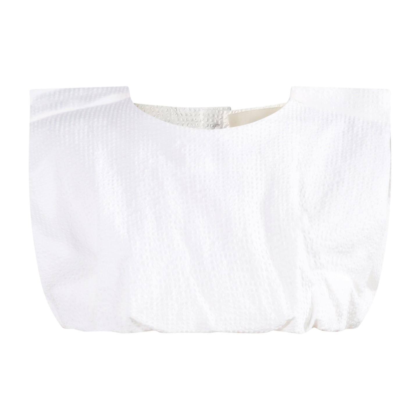 TNTRM OFF WHITE TEXTURED CROP TOP [FINAL SALE]