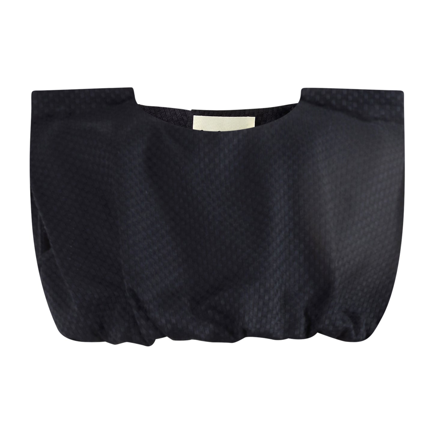 TNTRM BLACK GATHERED CROP TOP
