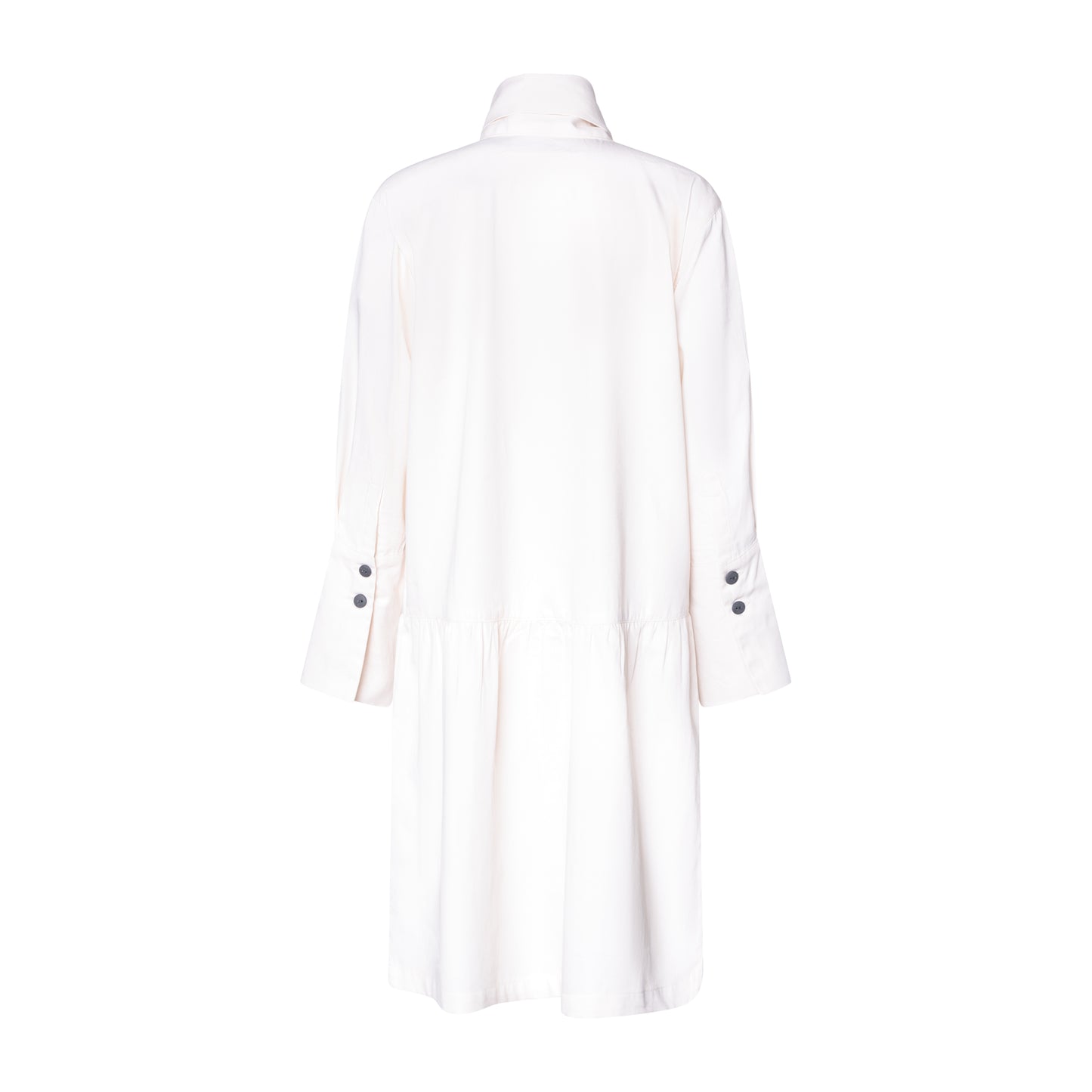TNTRM PEARL WHITE BOW COLLAR SHIRT DRESS