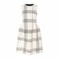 TNTRM WHITE/BLACK CHECKERED A-LINE DRESS