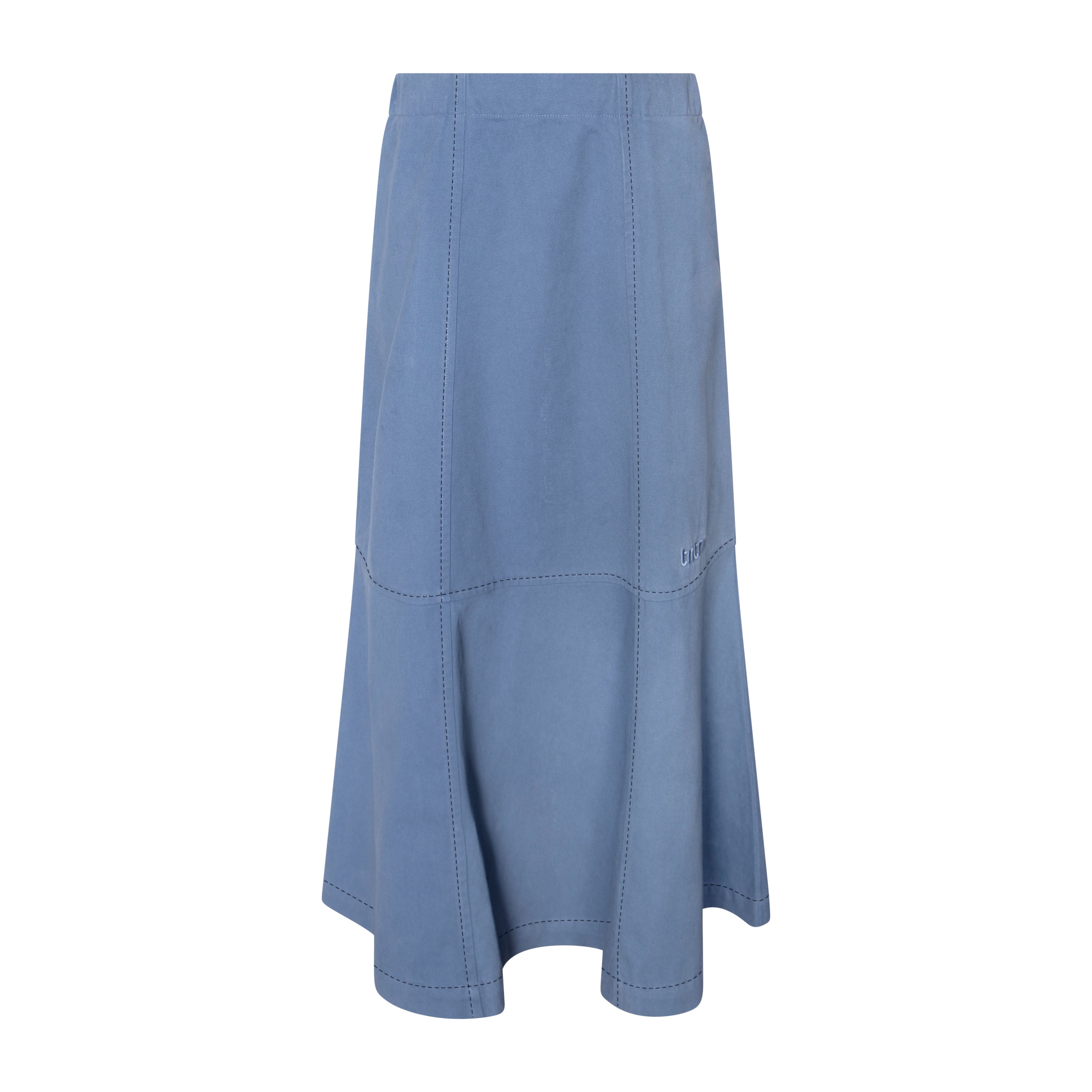 TNTRM DUSTY BLUE EMBROIDERED MAXI SKIRT – Luibelle