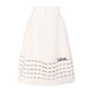 TNTRM IVORY/BLACK WOVEN STRIPED FLARE SKIRT