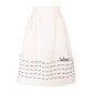 TNTRM IVORY/BLACK WOVEN STRIPED FLARE SKIRT