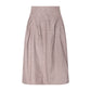 TNTRM COFFEE BROWN PLAID PLEATED TWILL SKIRT