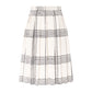 TNTRM WHITE/BLACK CHECKERED PLEATED SKIRT